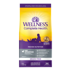 Wellness Complete Health Senior croquettes au poulet pour chat senior et énergie.