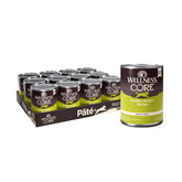 Wellness CORE – boîtes pâté sans céréales, repas protéiné pour chien actif.