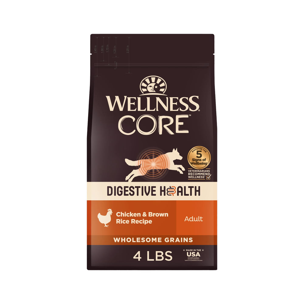 Wellness CORE Digestive Health: croquettes poulet, soutien digestif et nutrition équilibrée.