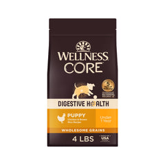 Wellness CORE Digestive Health pour chiots, croquettes appétentes favorisant une digestion facile et énergie.