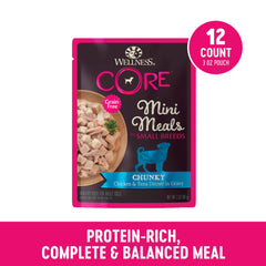Wellness CORE mini repas pour petit chien, sachet individuel.