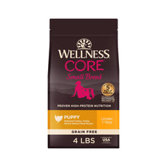 Wellness CORE emballage croquettes, pratique pour chiots petit format.