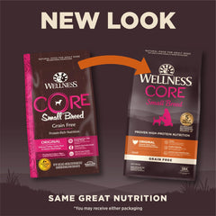 Wellness Core Petite Chien : ingrédients dinde et poulet.