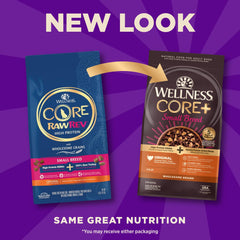 Wellness CORE+ morceaux lyophilisés de dinde et poulet, apport protéique varié.