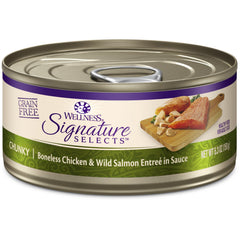 Wellness CORE Signature Selects: morceaux poulet et saumon dans sauce, appétence et hydratation.