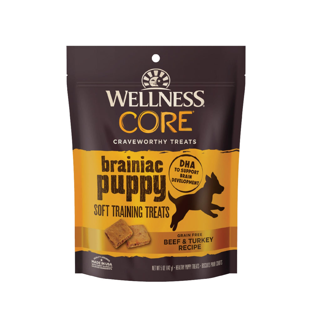 Wellness CORE Puppy Treats — emballage prêt à l'emploi pour l'entraînement et récompenses.