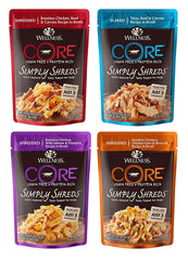 Wellness Core Simply Shreds : poulet et boeuf dans bouillon, topper nutritif pour repas variés