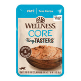 Wellness CORE Tiny Tasters, pâte au thon en sachet, repas pratique et équilibré pour chat.