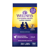 Wellness croquettes grande race nutrition équilibre pour chien adulte.
