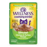 Wellness Appétissantes Entrées Mousse mousse onctueuse au poulet et dinde dans sachets pratiques