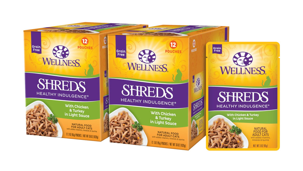 Wellness Healthy Indulgence sachet chat poulet-dinde, repas pratique et equilibré.