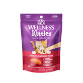 Wellness Kittles croquant saumon: friandise naturelle qui aide à nettoyer les dents.