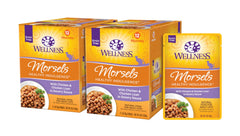 Wellness Morsels au poulet, sachet pratique et repas complet pour chat adulte.