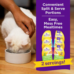 Wellness Purrfect Duos assortiment variété pour chats adultes, facilité d’organisation des repas.