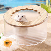 Wenriko boite sable hamster ronde, bain propre et stable