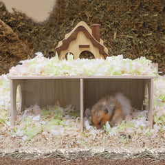 Wenriko Hamster Peep Tunnel à deux chambres, séparation sommeil et nourriture.