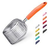 WePet pelle-litière aluminium avec poignée orange, pratique pour atteindre les coins.