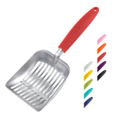 WePet ramasseur litière chat en aluminium rouge, pratique et rapide pour les déjections.