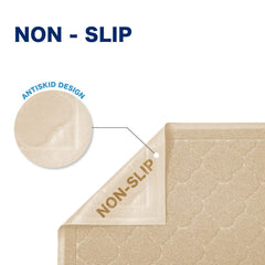 WePet tapis litière chat beige XXL — trappe litière réduit les éclats et les salissures.