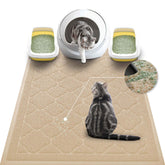 WePet tapis litière chat beige XXL — vue générale et capture efficace des débris.