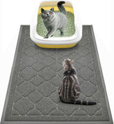 WePet tapis litière chat gris grand 35x23, réduit les éclaboussures.