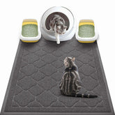 WePet tapis litière chat XXL noir, bloque les éclaboussures et garde le sol propre.