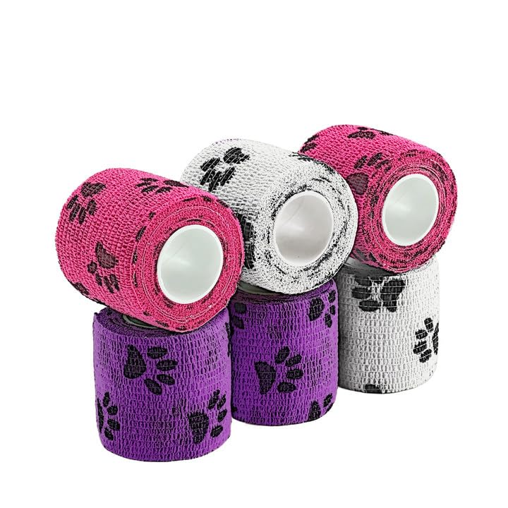 WePet Wrap bande cohesif autoadhesif, facile a retirer sans tirer sur le poil.