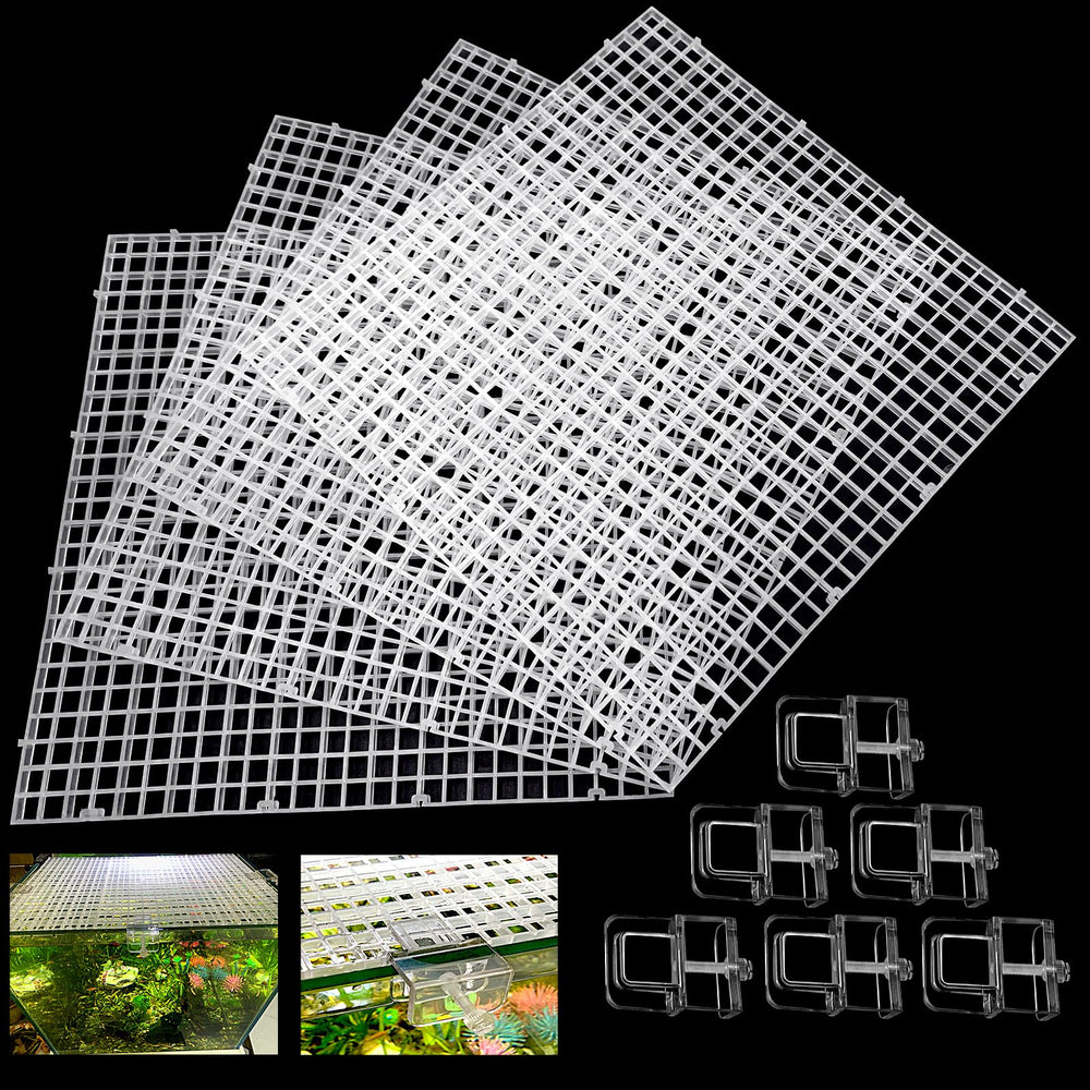 Weramics couvercle aquarium: ensemble quatre planches pour protection modulable du réservoir.