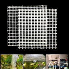 Diviseur Weramics: grille plastique blanche, deux pièces, parfait pour organiser l'aquarium.