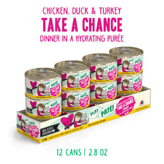 Pâté chat canard Weruva B.F.F. Play, texture veloutée appréciée.