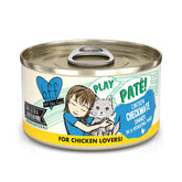 Weruva B.F.F. Play Pâté Poulet Checkmate – boîte 12, texture onctueuse et appétente.
