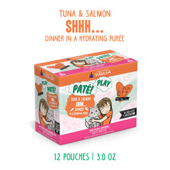 Paté sans céréales et gluten par Weruva BFF Play pour chats sensibles.