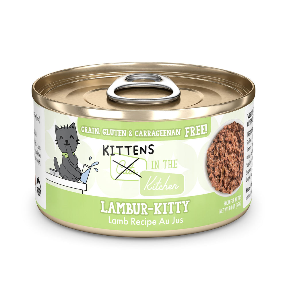 Weruva Lambur-Kitty en boîte 3oz, appétit naturel pour chatons.