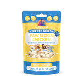 Weruva Paw Lickin' Chicken, sachet lyophilisé, cubes faciles à servir pour un repas rapide.