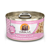 Weruva Classic Nourriture pour Chat avec poulet blanc et foie en sauce, repas humide appétissant.