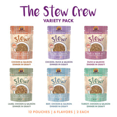 Weruva Classic Stew Chat, variété de saveurs en sachets, repas équilibré.