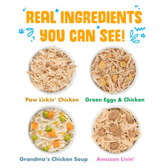 Weruva Green Eggs & Chicken boîtes 3 oz, texture savoureuse pour chat