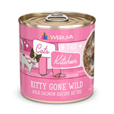 Weruva Kitty Gone Wild: boîte 10 oz, pack de 12, repas riche en protéines marines pour chats.
