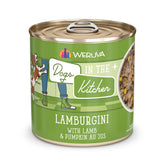 Weruva Lamburgini - boîte 10oz en vedette pour un repas humide savoureux.