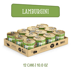 Weruva Lamburgini - ingrédients agneau et potiron visibles, source naturelle de protéines.