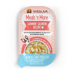 Weruva Jammin' Saumon, bol 3,5oz, prêt à servir et hydratation.
