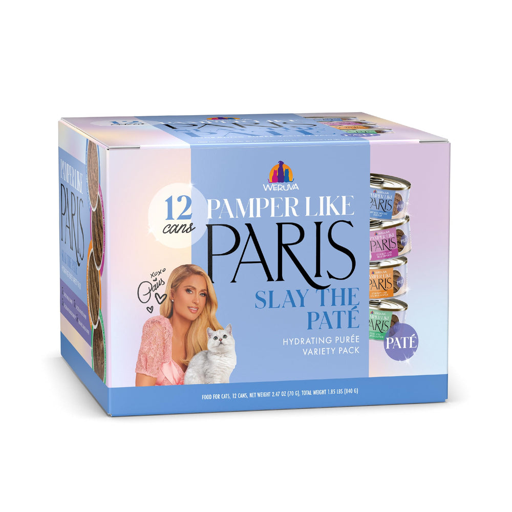 Weruva Paris Hilton Pamper Like Paris – pack de 12 pâtés, repas pratique pour chats exigeants