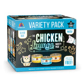 Weruva Paté Lounge poulet, portion 3oz, repas équilibré pour chat adulte.