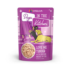 Weruva: poulet au jus en sachet, portion pratique.
