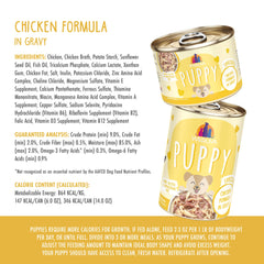 Étiquette Weruva Puppy – formule sans gluten et sans additifs