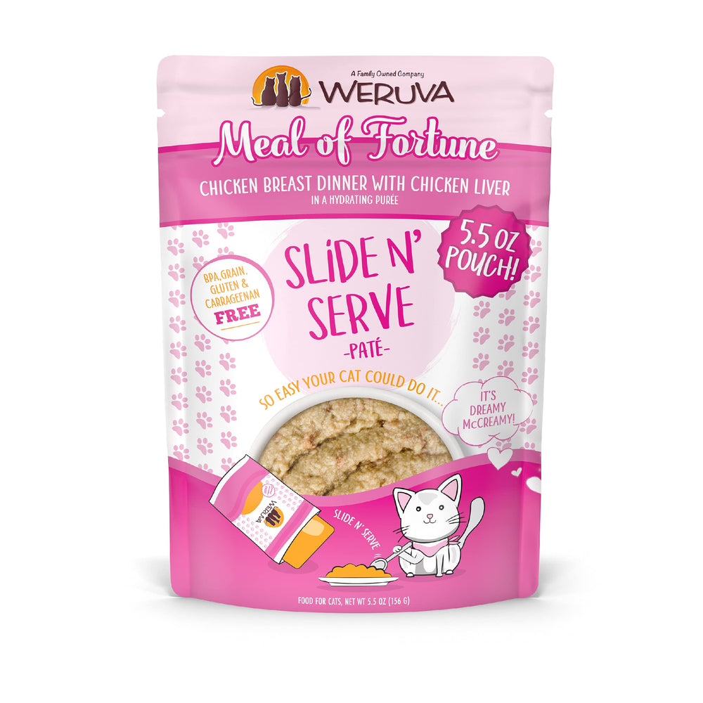 Weruva Repas de Fortune poulet et foie pâté: texture onctueuse idéale pour l'appétit du chat