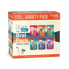 Weruva Brat Pack — sachet pâté chat, 3 onces, pratique et prêt à servir.