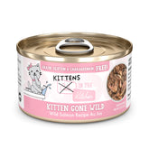 Weruva Kitten Gone Wild saumon sauvage au jus, repas appétissant pour chaton.