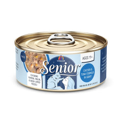 Weruva Senior Poulet et Thon dans Jus, mélange protéiné pour hydrater et réconforter.