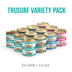Weruva Truluxe TruSurf mediterranean-harvest 3oz, boîte sans volaille, parfait pour varier les repas.